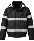 B2B Bomber Pilot Jacket Black/Gray Low MOQ Workwear Jacket