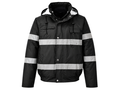 B2B Bomber Pilot Jacket Black/Gray Low MOQ Workwear Jacket