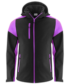 Wholesale Softshell Jacket Black/Purple B2B Workwear Jacket Low MOQ