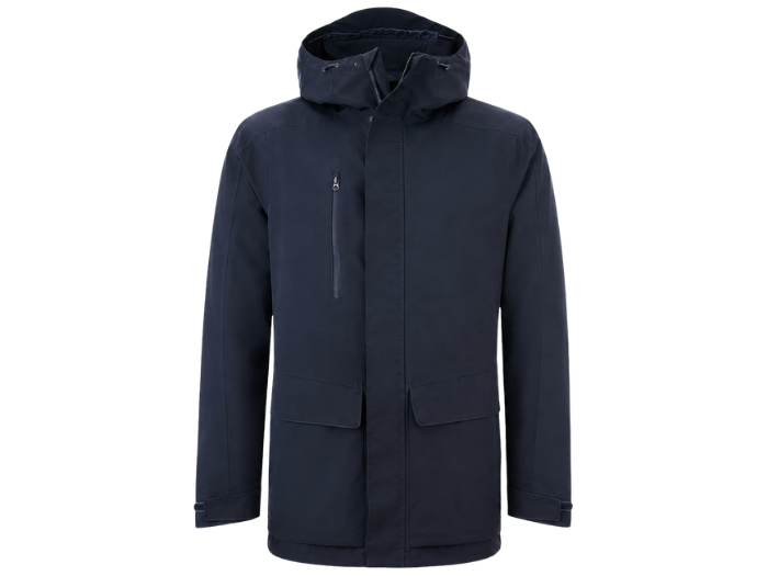 B2B Softshell Stretch Jacket Navy Workwear Jacket Manufacturer Low MOQ front design preview