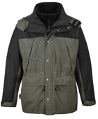Workwear Hooded Jacket Dark Olive Green B2B Waterproof Jacket