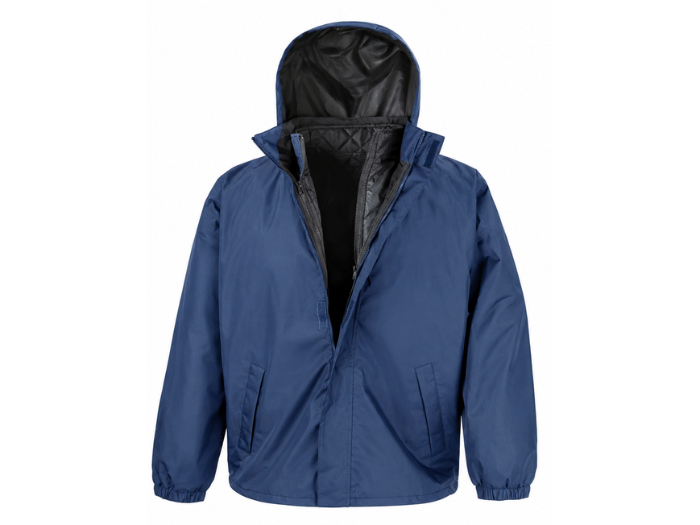 B2B Bomber Jacket Navy Workwear Low MOQ Windproof Jacket front design preview