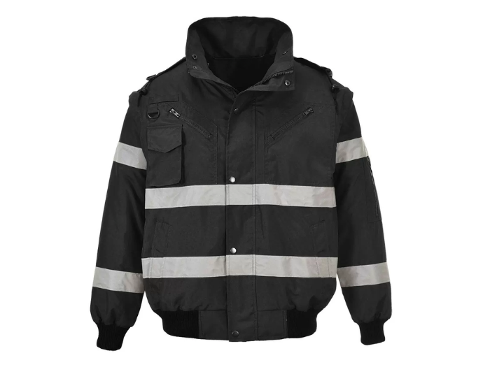 Custom Bomber Jacket Black/Grey B2B Bulk Jacket Manufacturer design preview