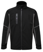 Custom Softshell Jacket Black B2B Workwear Waterproof Jacket