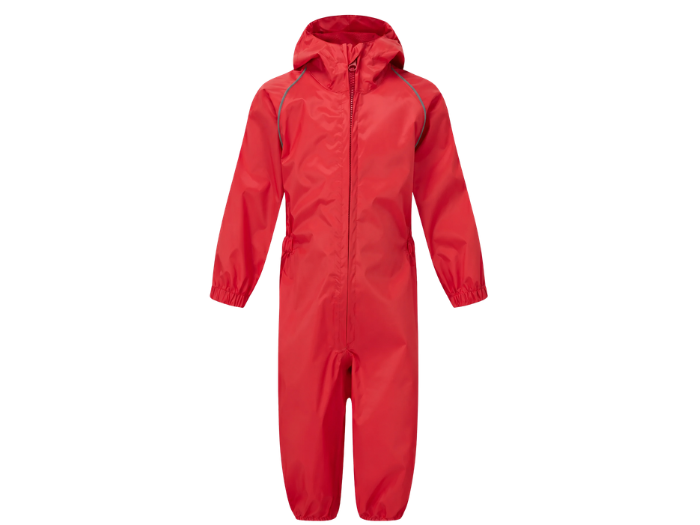 B2B Hooded Rainsuit Reflective Piping Red Workwear Waterproof Low MOQ front design preview