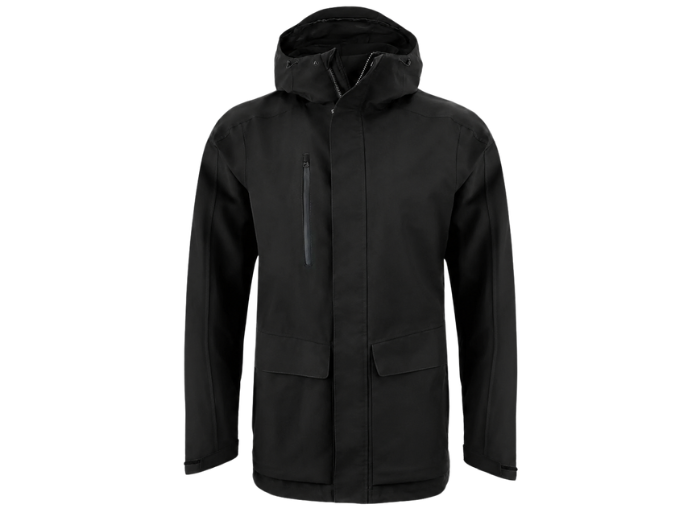 Custom Stretch Long Workwear Jacket Black Low MOQ front design preview