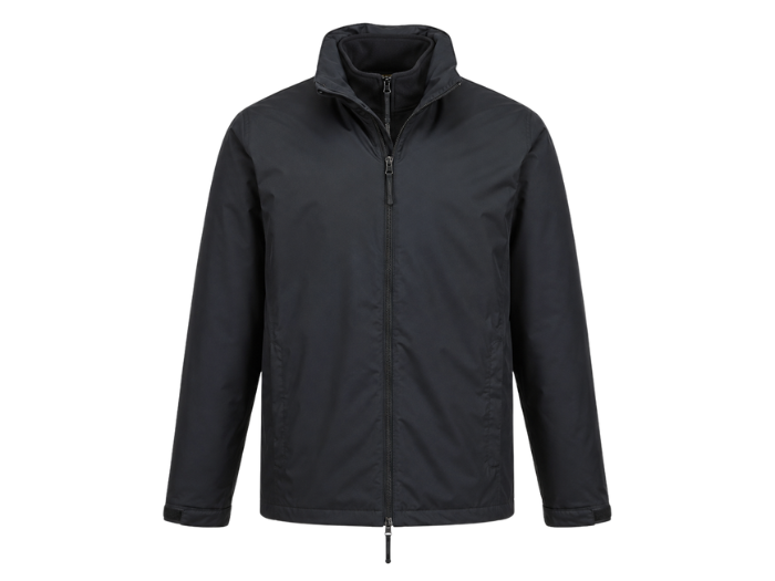 B2B Workwear Classic Bomber Jacket Black Low MOQ front design preview