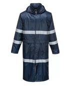 B2B Classic Rain Coat Navy Waterproof Workwear Low MOQ
