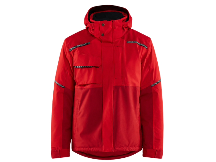 B2B Winter Jacket Workwear Red Custom Workwear Low MOQ front design preview