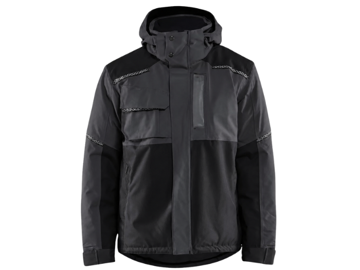 Custom Winter Jacket Workwear Black B2B Workwear Jacket Low MOQ front design preview