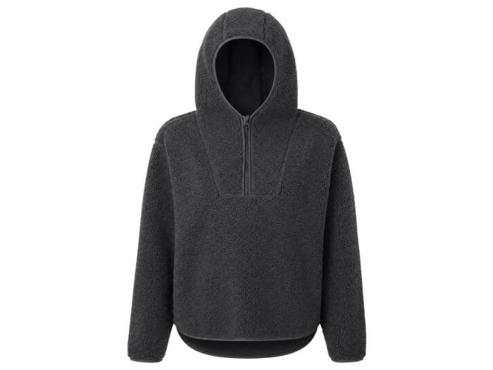 B2B Workwear Women's Zip Hoodie Charcoal Low MOQ front design preview