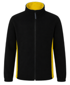 Workwear Full Zip Fleece Jacket Black/Yellow Custom Manufacturer