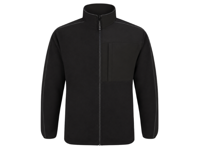 Custom Workwear Bomber B2B Jacket Black Low MOQ front design preview