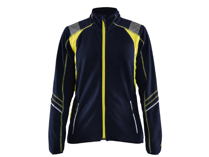Custom Women's Fleece Navy B2B Jacket Workwear Low MOQ front design preview