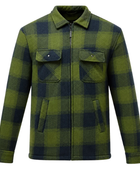 B2B Check Workwear Shirt Jacket Olive/Navy Custom Workwear Low MOQ
