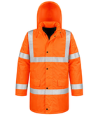 Custom Haulage Hi-Vis Coat Orange/Grey B2B Custom Workwear