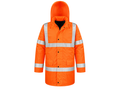 Custom Haulage Hi-Vis Coat Orange/Grey B2B Custom Workwear