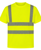 Haulage Hi-Vis T-Shirt Fluorescent Yellow/Grey B2B Workwear Supplier