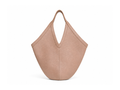 B2B Cutout Handle Leather Tote Bag Blush Pink Custom Leather Bag Low MOQ
