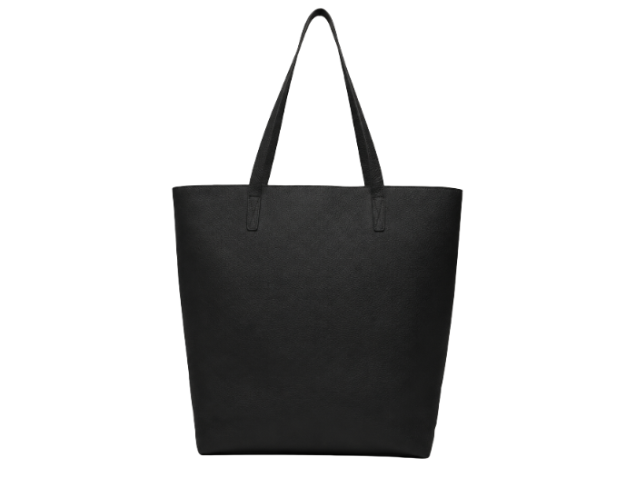 Tote Bag Black Leather B2B Custom Leather front design preview