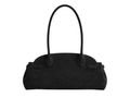 B2B East-West Leather Shoulder Tote Bag Black Low MOQ