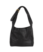B2B Adjustable Leather Shoulder Bag Black Custom Leather Bag