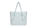 B2B Knotted Handle Leather Tote Bag Ice Blue Custom Leather Bag