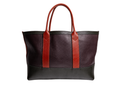 B2B Leather Tote Bag Burgundy/Black Custom Leather Bag Low MOQ