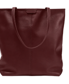 B2B Tall Leather Shoulder Tote Bag Low MOQ Custom Leather Bag
