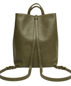B2B Leather Backpack Tote Bag Olive Low MOQ Custom