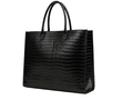 B2B Black Crocodile Leather Tote Bag Low MOQ Custom Tote Bag