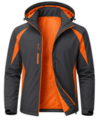 Waterproof Hooded Jacket Black and Orange  | B2B Low MOQ