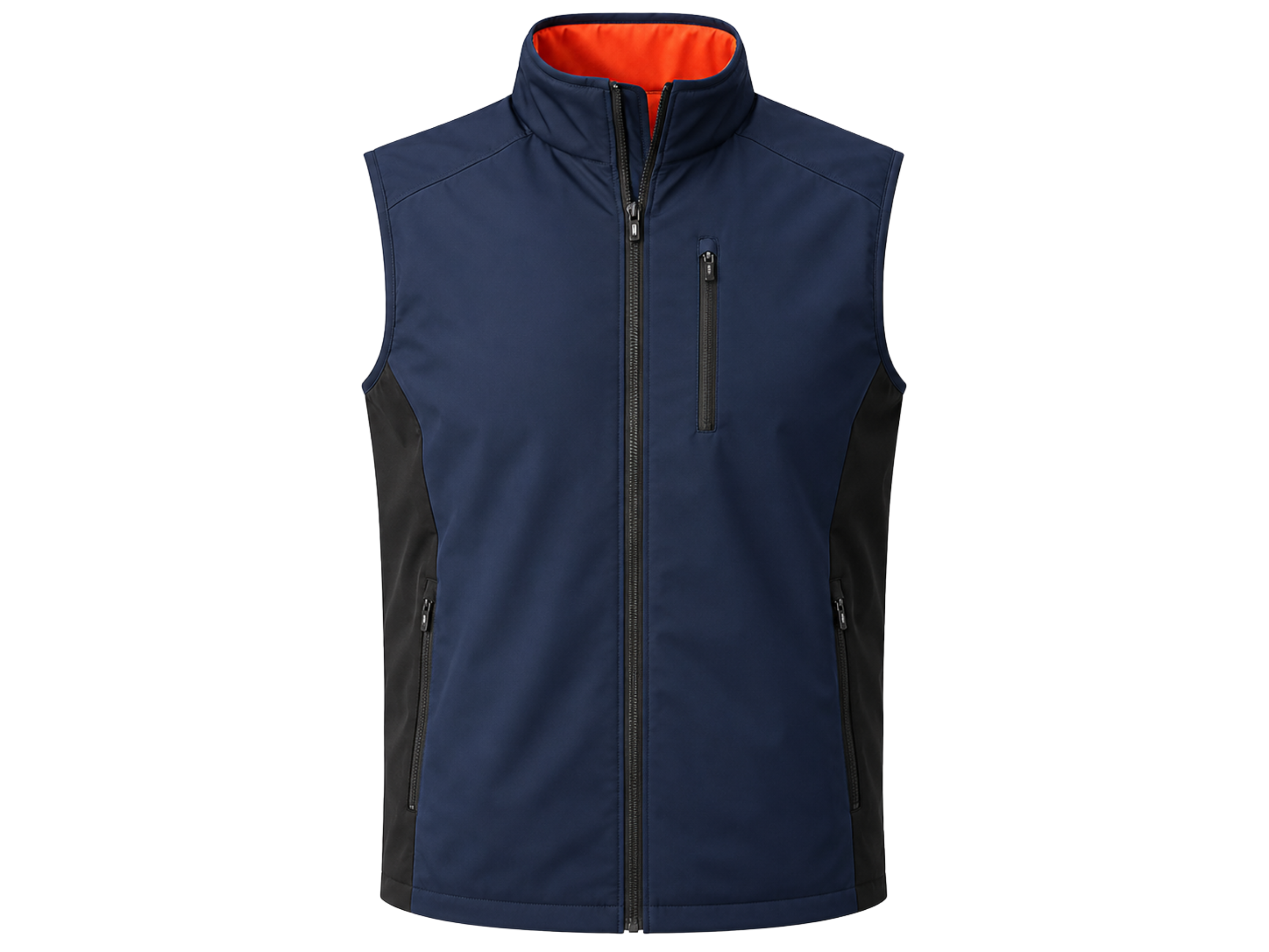Sleeveless Hunting Jacket – Navy Blue and Black | B2B Low MOQ