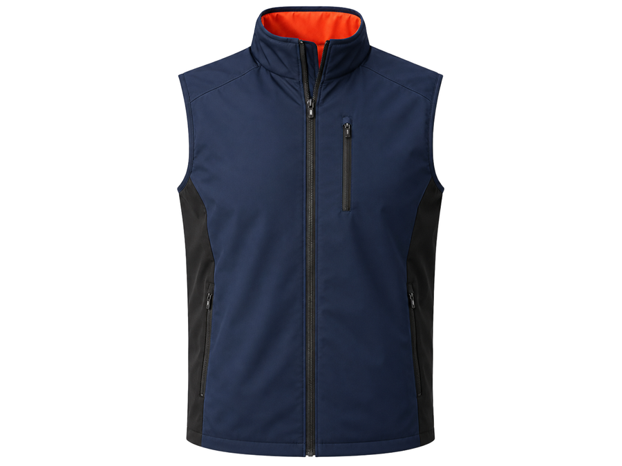 Sleeveless Hunting Jacket – Navy Blue and Black | B2B Low MOQ