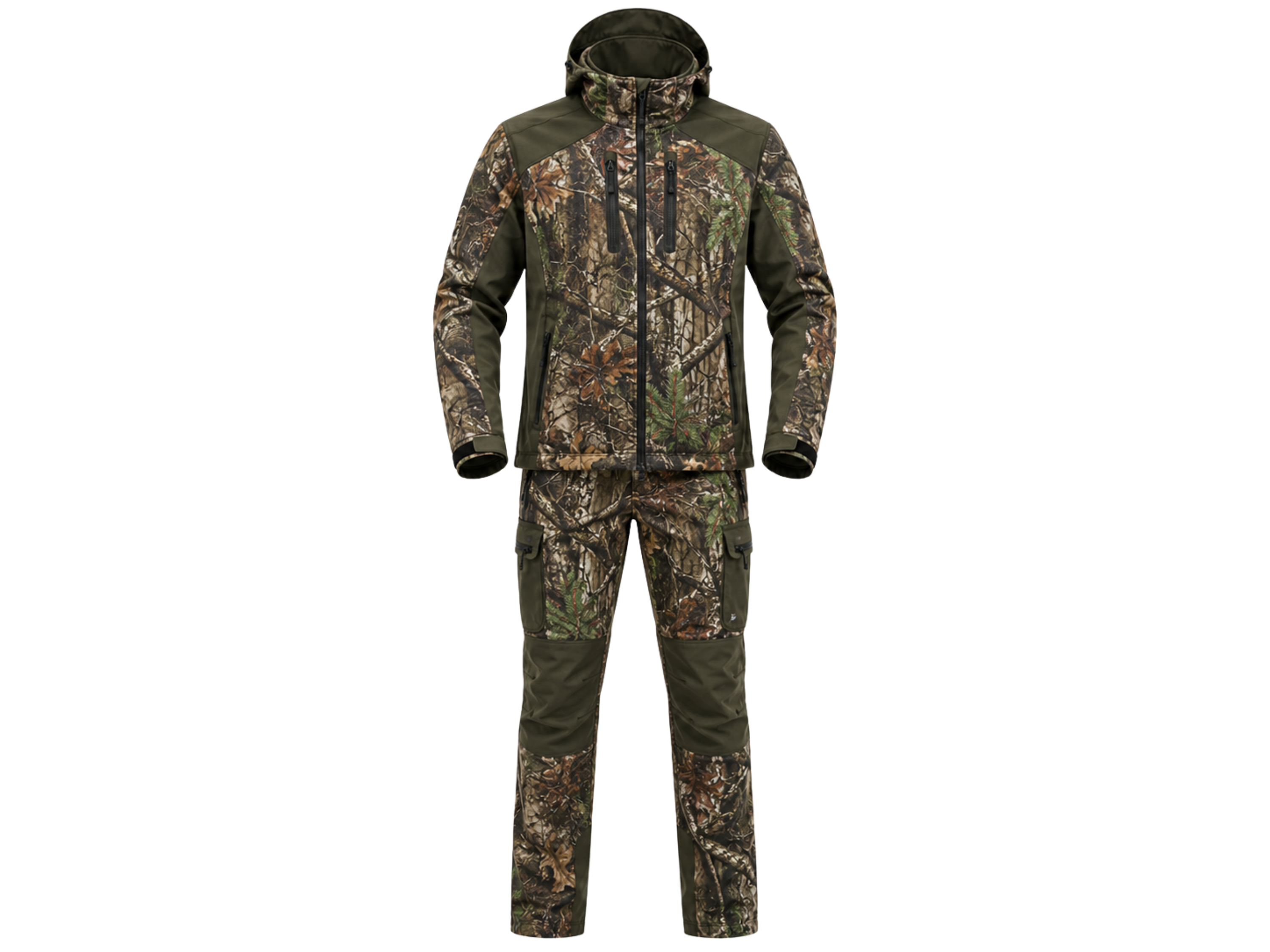 B2B Olive Camouflage Hunting Jacket and Cargo Trouser Set Low MOQ