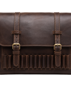 Double-Buckle Hunting Cartridge Leather Bag – Dark Brown | B2B Low MOQ