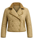Quilted Lapel Duck Down Puffer Jacket – Beige | B2B Low MOQ