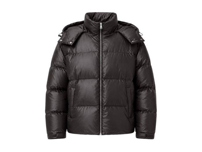 Hooded Duck Down Puffer Jacket – Black | B2B Low MOQ