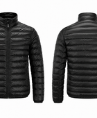 Fine-Baffle Stand-Collar Duck Down Puffer Jacket – Black | B2B Low MOQ