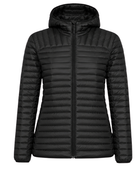 Mixed-Quilted Hooded Goose Down Puffer Jacket – Black | B2B Low MOQ