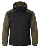 B2B Insulated Eider Down Hooded Puffer Jacket Low MOQ Black/Olive