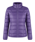 Ladies Lightweight Quilted Goose Down Jacket – Purple | B2B Low MOQ