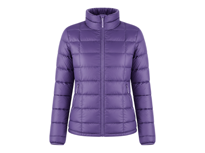 Ladies Lightweight Quilted Goose Down Jacket – Purple | B2B Low MOQ