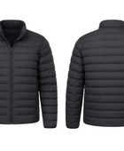 Custom Men’s Packable Eider Down Puffer Jacket Black B2B