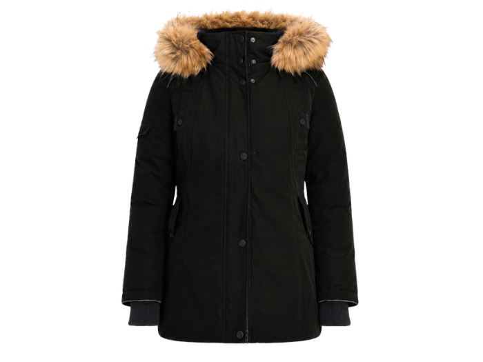 Fur-Trim Hooded Eider Down Parka Jacket Women’s B2B Low MOQ Outerwear Manufacturer front design preview