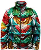 Men’s Christmas Print Eider Down Puffer Jacket B2B Low MOQ Outerwear Manufacturer