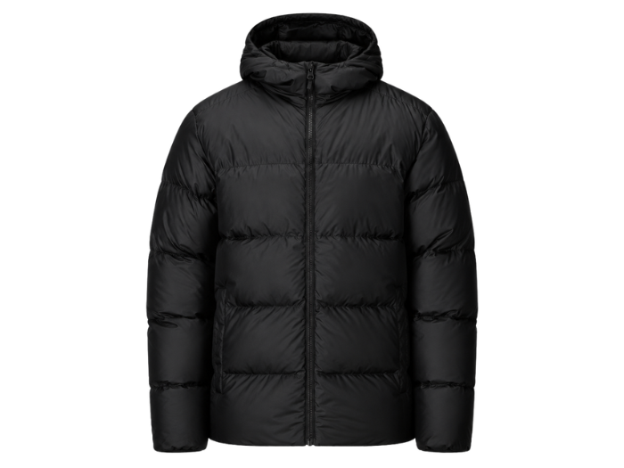 Personalize Men’s Black B2B Hooded Eider Down Puffer Jacket Low MOQ