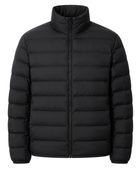 B2B Stand-Collar Eider Down Puffer Jacket Men’s Black Low MOQ Winter Manufacturer