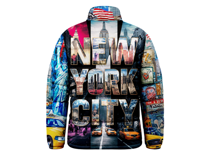 All-Over Print Sublimated Puffer Jacket – Multicolour Urban Graphic | B2B Low MOQ