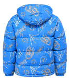 B2B Gothic Print Eider Down Hooded Puffer Jacket Low MOQ Winter Manufacturer